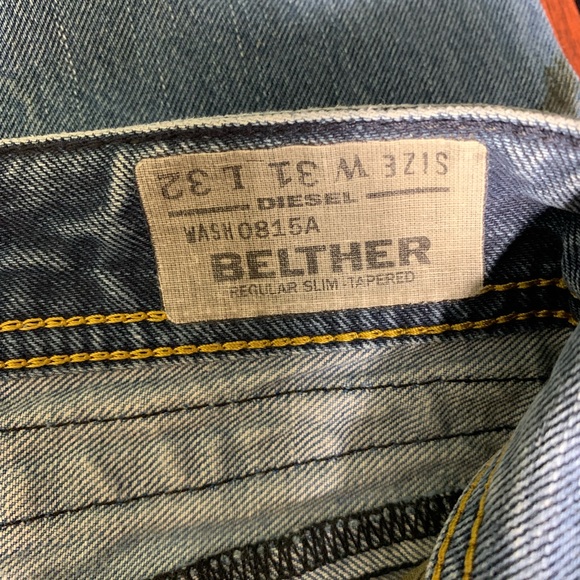 Diesel | Men’s Belther Regular Slim Tapered Jeans - 31W x 32L - Picture 10 of 11
